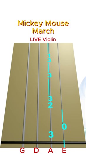 MICKEY MOUSE MARCH 🎉 | LIVE Violin Cover & Tutorial | Animated Violin TAB