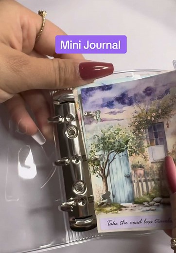 Mini Journal 💜✨#purple #mini #journaling #asmrsounds #viralshorts #viral_video #tinglebloomasmr