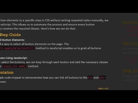 How to Link All Buttons to a Class in CSS Using JavaScript