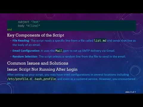 Running a Ruby Script at Login on XFCE: Troubleshooting and Tips