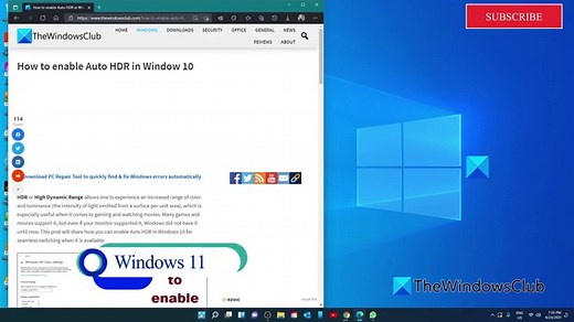 How to enable Auto HDR in Window 11