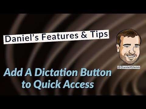 Add A Dictation Button to The Quick Access Menu