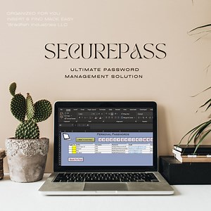 Excel Password Organizer - Hers - Securepass - Ultimate Password Management Solution||excel Download||microsoft Office||workbook - Etsy
