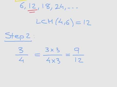Adding Fractions (LCM Method)