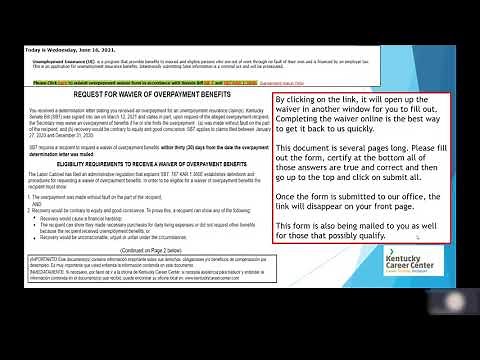 Overpayment Waiver Application Instructions