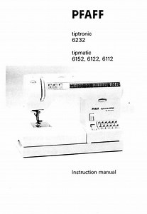 Pfaff Tiptronic Tipmatic 6232 6152 6122 6112 Service Sewing Machine pdf Service Instruction Manual in English Vintage Instant Download User - Etsy