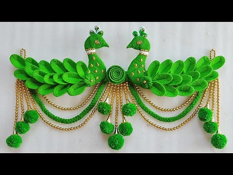 EASY WOOLEN DOOR HANGING TORAN | DIY WOOLEN TORAN MAKING | DOOR HANGING CRAFT IDEAS | NAVRATRI TORAN