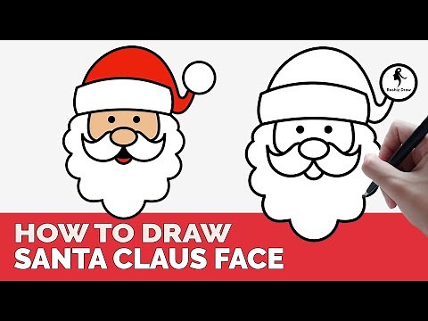 HOW TO DRAW SANTA CLAUS FACE EASY