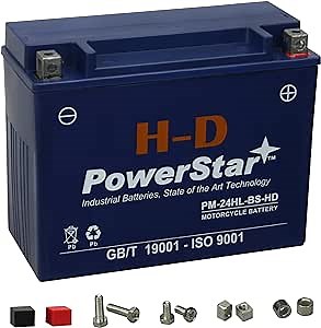 PowerStar HD YTX24HL-BS Motorsports Battery Compatible with Arctic Cat Prowler XT 700