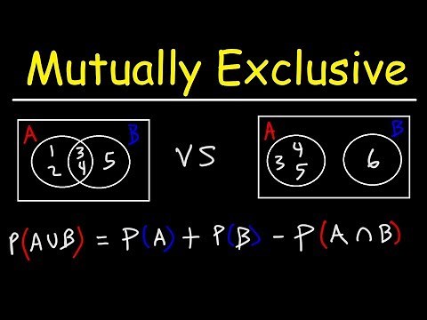 Probability of Mutually Exclusive Events With Venn Diagrams
