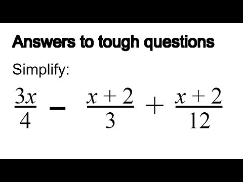 How to simplify an algebra fraction
