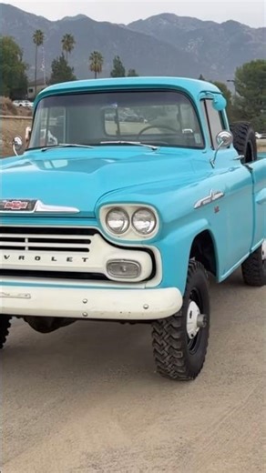 DRIVE BY | MINT ‘58 Chevy Apache 3100 Pickup NAPCO 4×4 4-Speed #vintage #chevy #truck #4x4 #shorts