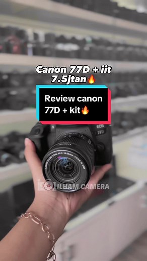 Review canon 77D kit 🔥🔥 #jualbelikamera #jualkamera #jualbelilensa #tokokamerasurabaya #ilhamcamera #rekomendasikamera #riviewkamera #fotografertiktok #fotograferindonesia #fyp #fypシ #tutorialkamera #tutorialdslr #stabilizerkamera #stabilizerhp #aksesorisfotografi #aksesorisfotografer #aksesoriskamera