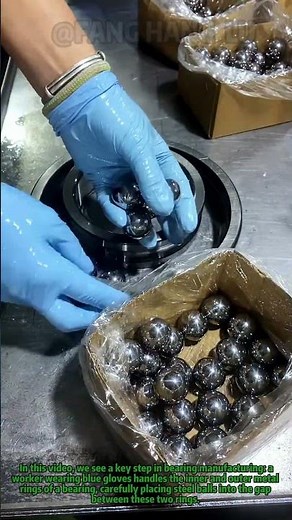 Bearing Manufacturing: Assembling Steel Balls into Bearings #Shorts