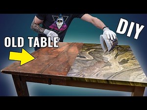 Easy Process To A Modern Kitchen Table Design Using This Technique | Paint & Epoxy
