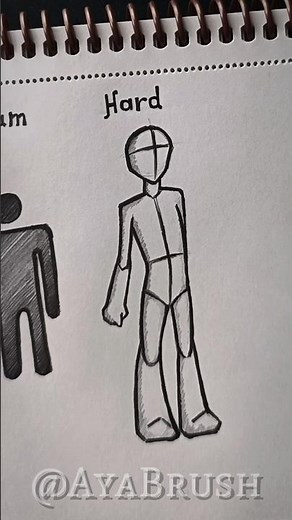 How to draw Stick Man in 3 ways✏️ #drawing #tutorial #stickman #sketching #howtodraw #artist #fypシ