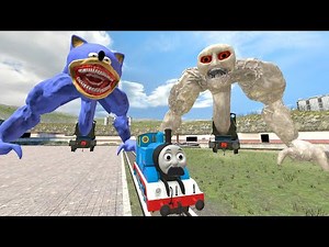 Building a Thomas Train Chased By Thomas Train Army in Garry's Mod