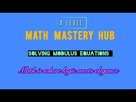 The modulus (Algebraically )