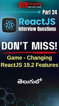 Don’t Miss These Game-Changing ReactJS 19.2 Features