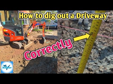 Block paved drive -Step 1 Excavation