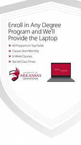 28K views | UA Grantham offers affordable tuition and laptops for all degree-seeking students. | University of Arkansas Grantham | Facebook