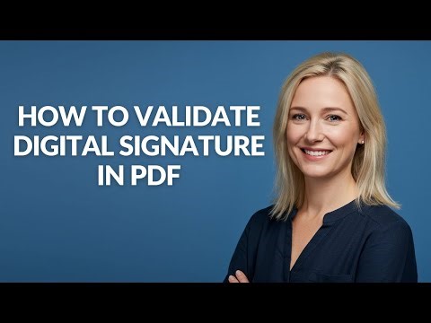 How to Validate Digital Signature In Pdf - Julia'sTutorials