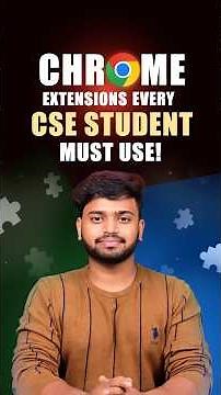 🔥 Chrome Extensions Every CSE Student MUST Use in 2026 | Intellipaat #shorts