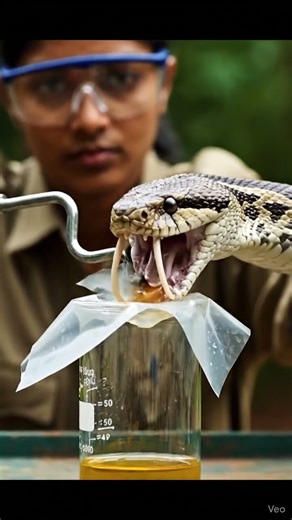 Venom Extraction: Unveiling the Secrets of Deadly Snakes #wildlife #viralvideo