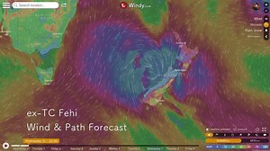 74K views · 1.1K reactions | What's left of former Tropical Cyclone "Fehi" is now approaching New Zealand as a major storm and is expected to hit South Island and lower parts of North Island with significant heavy rain and strong winds as it crosses the region over the next 36 hours. Check the severe weather warnings from officials, if You're in the location. Actual forecast: https://www.windy.com/?rain,-42.131,165.278,5,a:IFxFL | Windy.com | Facebook