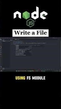 write a file using fs module | node.js #coding #nodejs #backenddevelopment