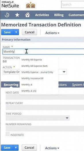 NetSuite Tip: How to Set Up Recurring Transactions