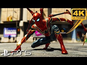 Spider-Man Remastered (PS5) - IRON SPIDER SUIT Gameplay (4K 60FPS ULTRA HD)