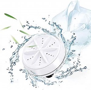 Mini Washing Machine - Ultrasonic Turbine Washing Machine Portable Turbo Washer with USB powered portable ultrasonic turbo sterilization, suitable for travel, business trip, business RV, and apartment