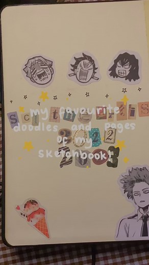 My fav doodles and sketches✦ a lil tutorial on how to make your sketchbook look interesting and beautiful! (READ IT HERE↓) ✦Firstly, try to use colors on your sketchbook because colors can bring more life to your drawings plus it just looks great! ✦Next is to use cutouts on your sketchbook to make your drawings more interactive! ✦You can paste scrap papers to your ugly pages if you want to. I personally use brown and black scrap papers to cover my ugly pages. ✦You can also paste some of your sma
