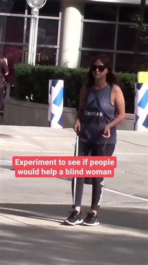 Will strangers help a blind woman_ #reels #viral #explore #experiment #blind #awareness1 | Matt.TV