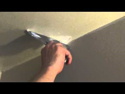 How to Patch a Small Hole in The Ceiling - Fix a Dent in Drywall