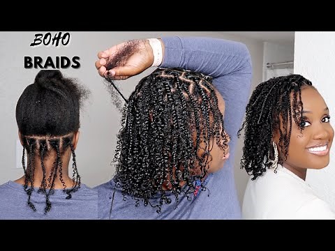 BOHO BRAIDS TUTORIAL ON NATURAL HAIR