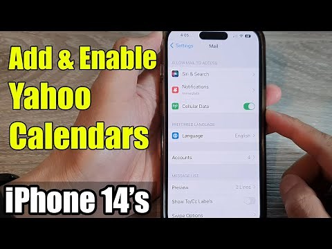 iPhone 14's/14 Pro Max: How to Add & Enable Yahoo Calendars