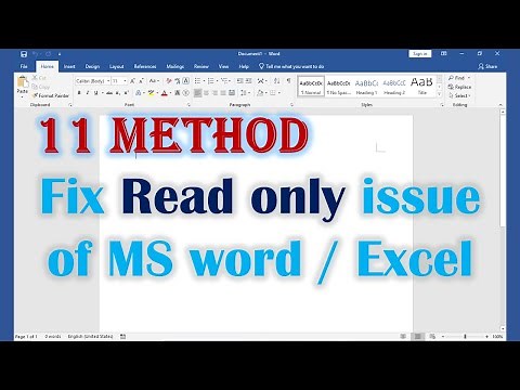 11 method Fix When MS Word Opens In Read Only Mode