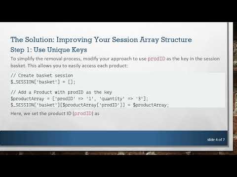 How to Efficiently Remove Products from Your PHP Shopping Cart's Session Array