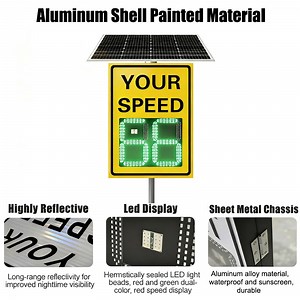 [Hot Item] Mutcd/En Certified Solar Radar Speed Sign for EU/Us Roads