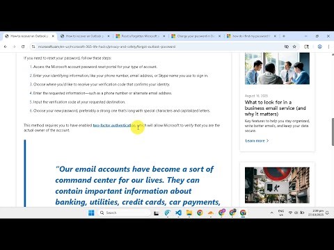 How To Find Outlook Password