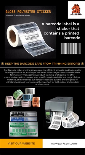 🏷️ Barcode Label Sticker Printing – Parksern Marketing Need barcode labels for your products or packaging? We print high-quality barcode stickers that are clear, durable, and easy to scan! ✅ Perfect for: 📦 Product packaging 🏪 Retail & warehouse use 💼 Stock management Custom sizes & roll forms available — fast, neat, and professional finish every time! 📲 Order now 👉 https://wa.me/60124702973 📍 Parksern Marketing, Perai – Your Printing Solution! | Parksern Marketing Sdn Bhd