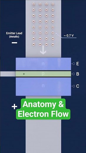 This Is How BJT Transistors Really Work | Anatomy & Electron Flow Explained #engineering #shorts