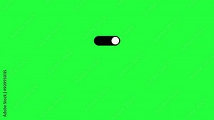 Animation of an index finger set the switch widget right and left, isolated on green screen, ready for video elements about technology, education or business