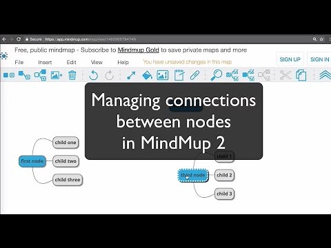 How to manage connections between nodes in MindMup 2