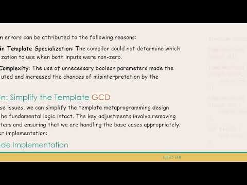 Mastering Template Metaprogramming in C+ + : Solving the GCD Dilemma