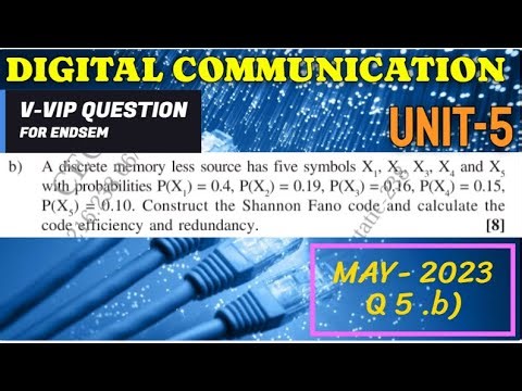 Shannon Fano code & Calculate efficiency and redundancy | SPPU | ENTC | EndSem | Pattern 2019 |