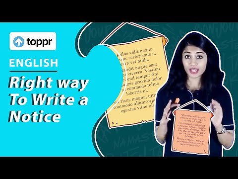Right way to write a notice | Notice Writing | Class 8 English (CBSE/NCERT)