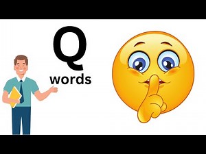 Letter Q words for kindergarten 👑 | 'q' words | Letter q sound | Letter q vocabulary words | Phonics